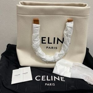 CELINE ニューホリゾンタル キャンバスレザー トート